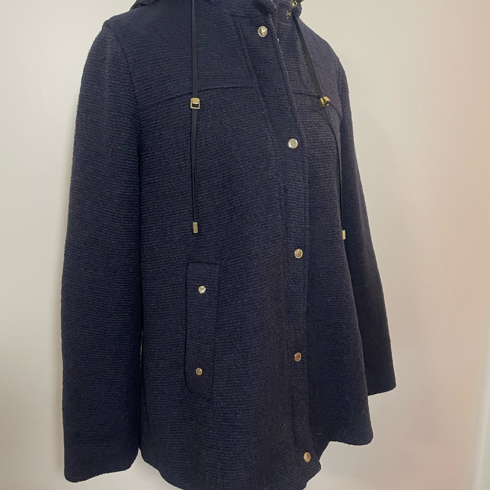 Zara Basic Navy Textured‎ Jacket - image 6
